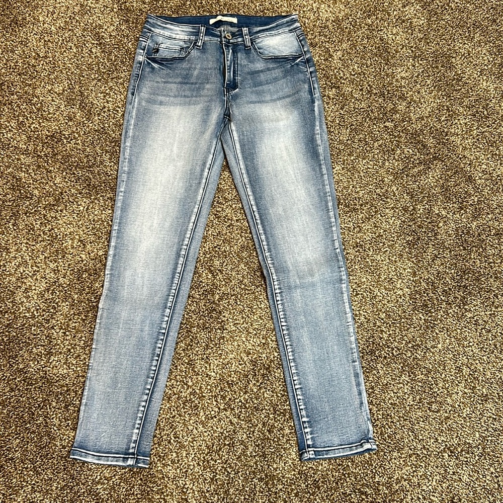 KanCan Women's Skinny Jeans - Light Blue Denim